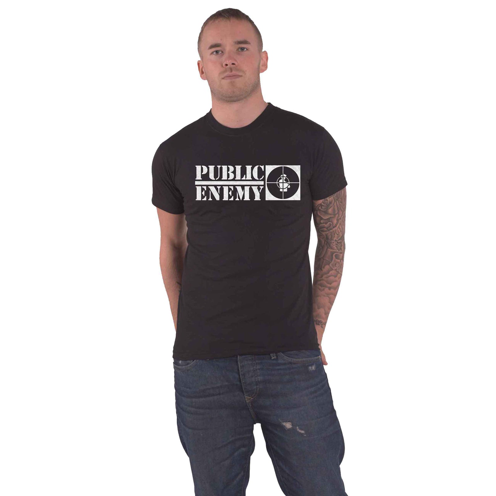 PUBLIC ENEMY - CROSSHAIRS LOGO - T-Shirt Black