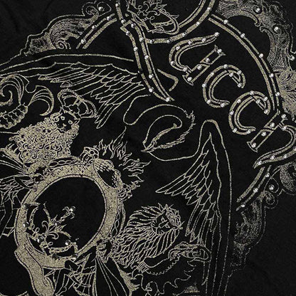 QUEEN - ORNATE CREST - T-Shirt Black (Embellished)