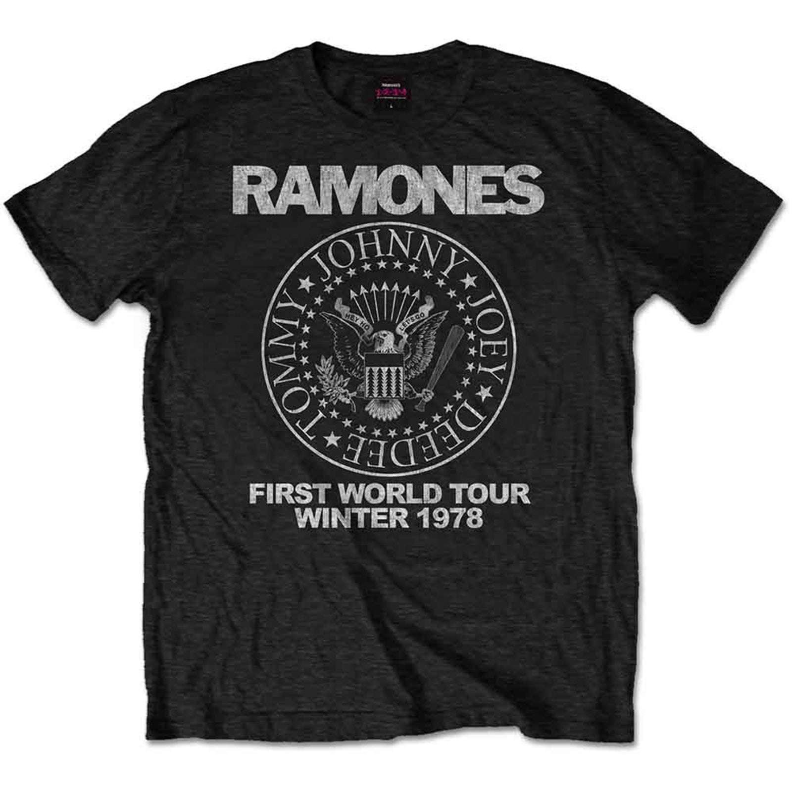 RAMONES - FIRST WORLD TOUR 1978 - T-Shirt Black