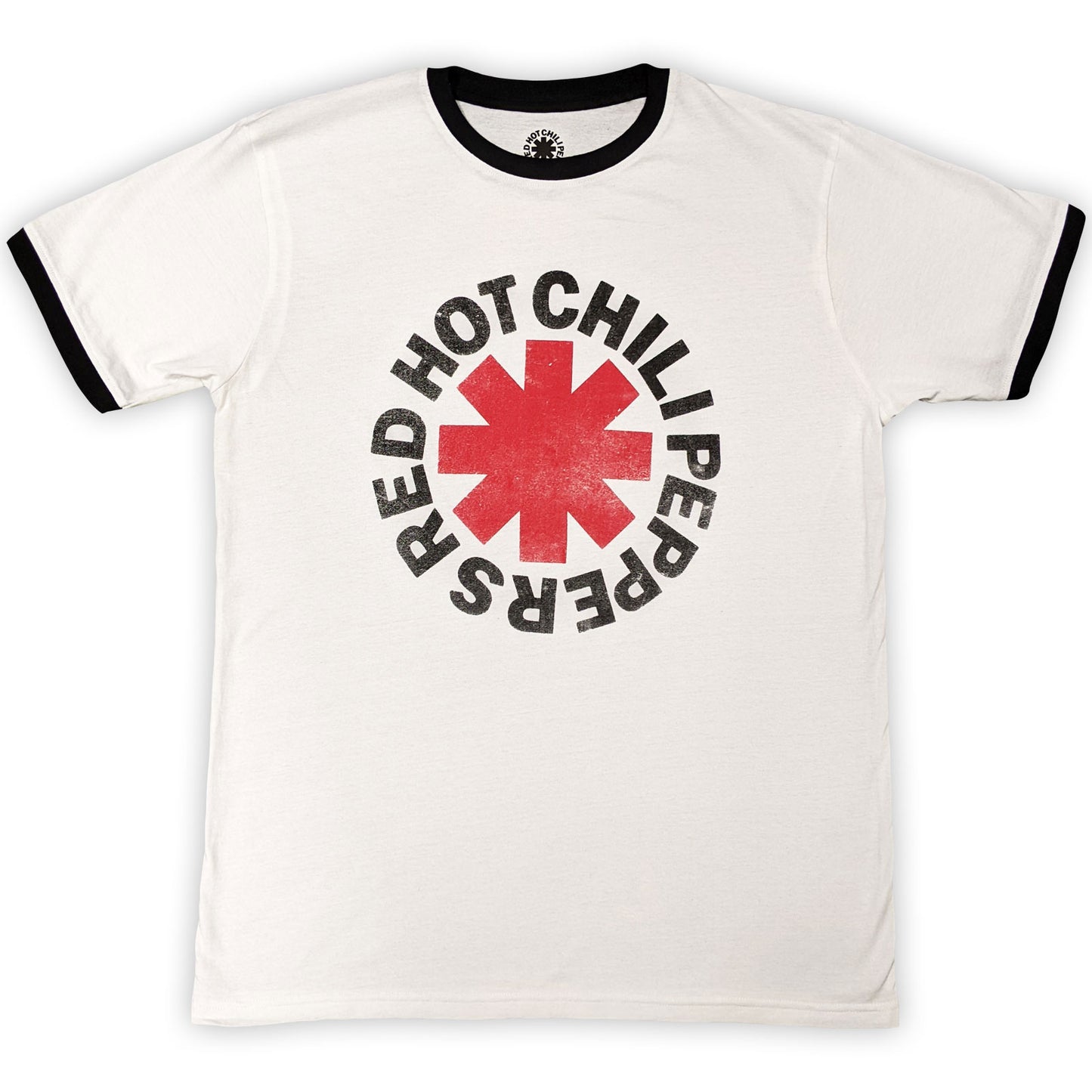 RED HOT CHILI PEPPERS - LOGO RINGER - Ringer T-Shirt White
