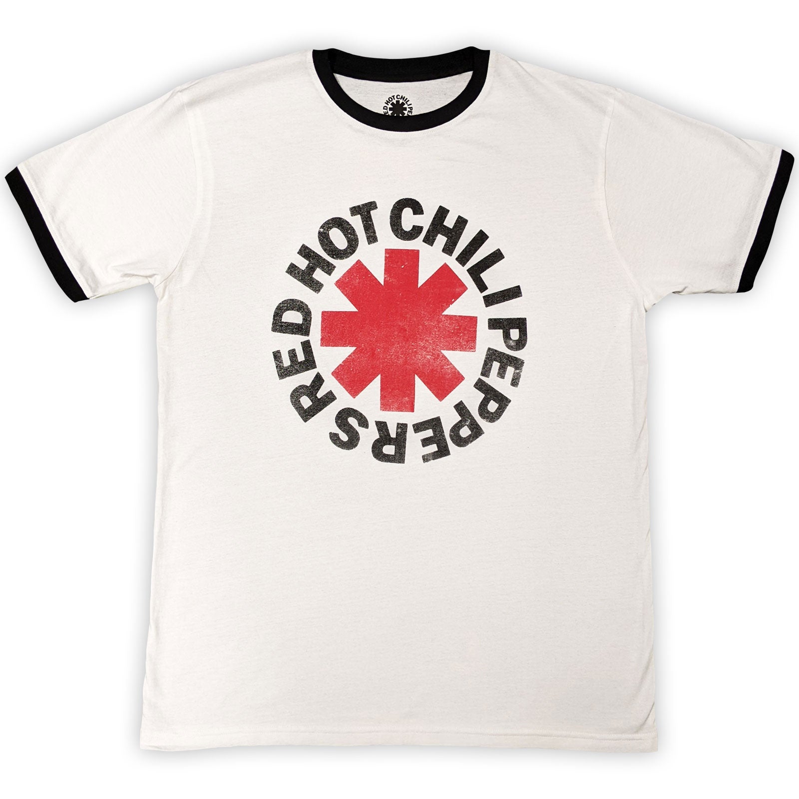 RED HOT CHILI PEPPERS - LOGO RINGER - Ringer T-Shirt White