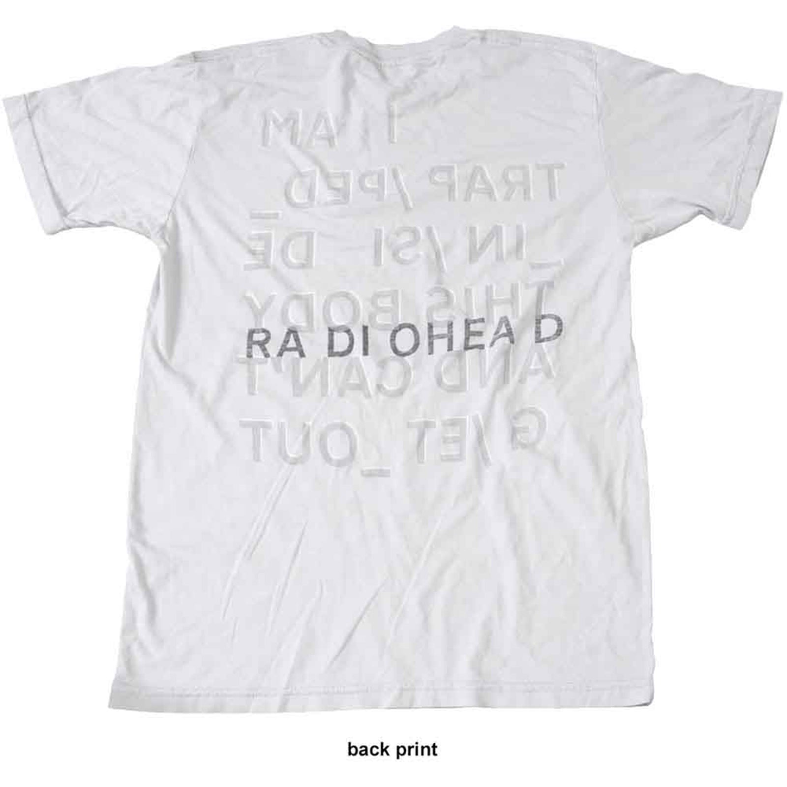 RADIOHEAD - TRAPPED - T-Shirt White (Back Print)