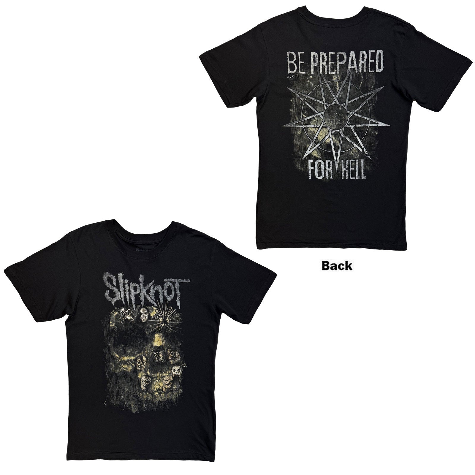 SLIPKNOT - SKULL GROUP - T-Shirt Black (Back Print)