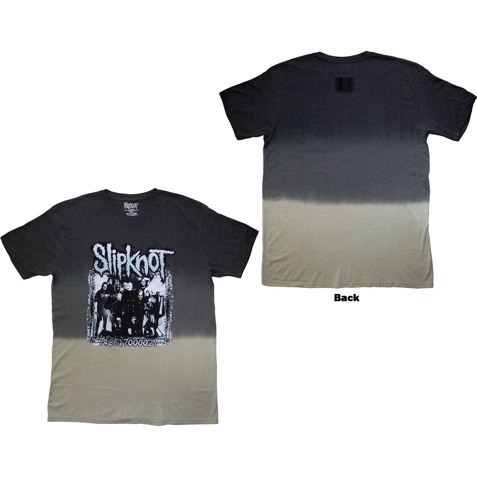 SLIPKNOT - BARCODE PHOTO - T-Shirt Grey (Back Print & Wash Collection)
