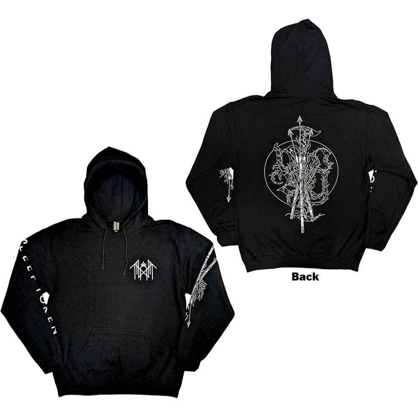 SLEEP TOKEN - TRINITY - Pullover Hoodie Black (Back Print & Sleeve Print)