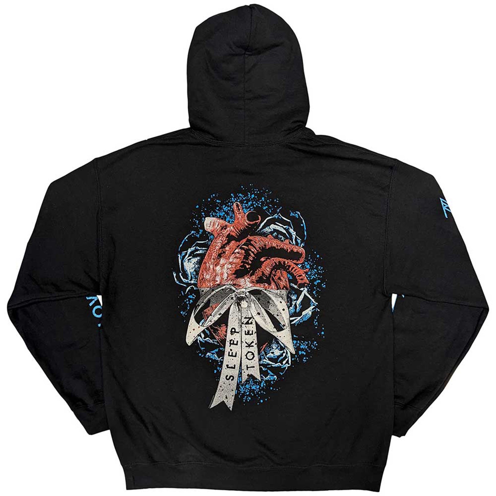 SLEEP TOKEN - THE LOVE YOU WANT HEART - Pullover Hoodie Black (Back Print & Sleeve Print)