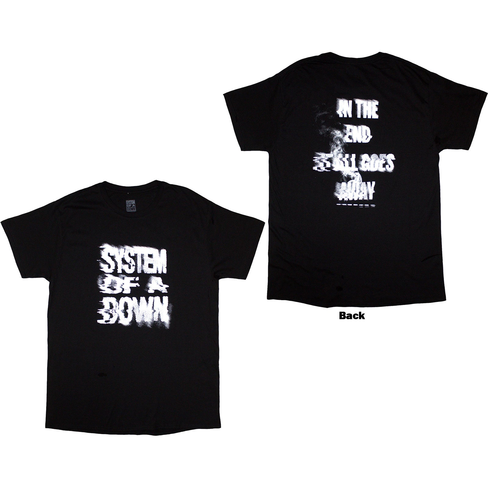 SYSTEM OF A DOWN - ALL GOES AWAY - T-Shirt Black (Back Print)