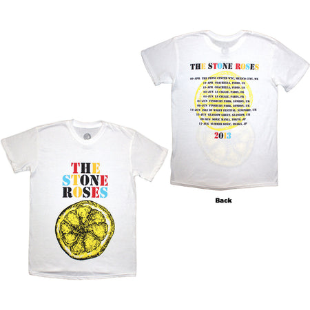THE STONE ROSES - TOUR 2013 - T-Shirt White (Back Print)