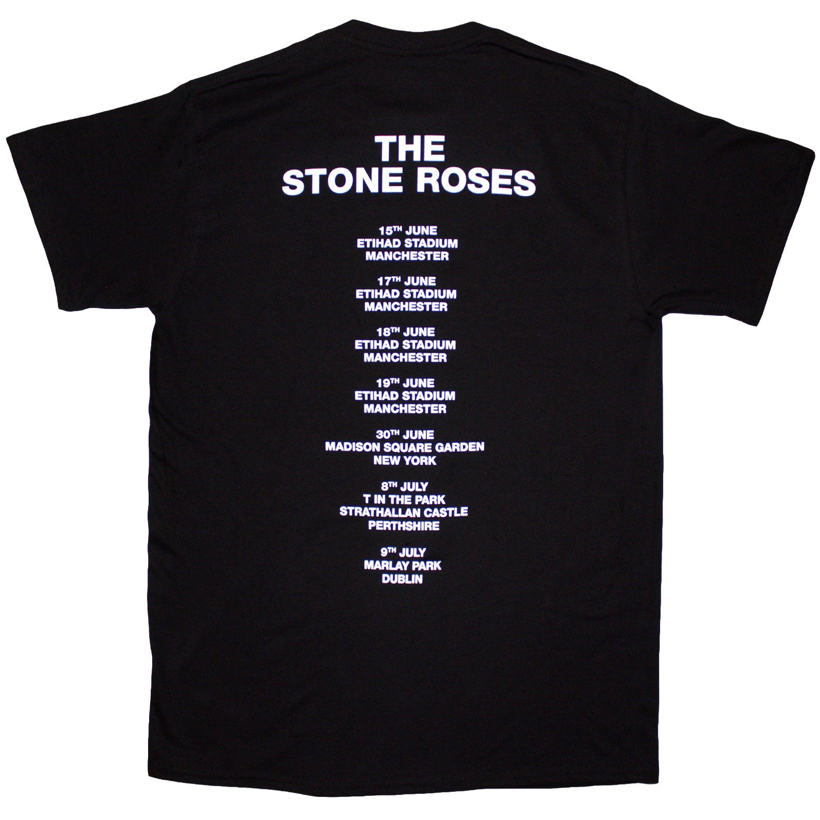 THE STONE ROSES - TOUR 2016 - T-Shirt Black (Back Print)