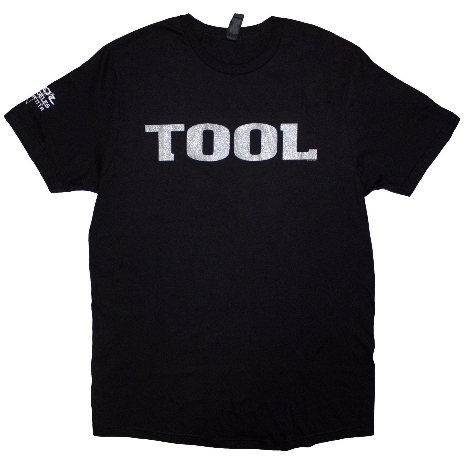 TOOL - METALLIC SILVER LOGO - T-Shirt Black (Sleeve Print)