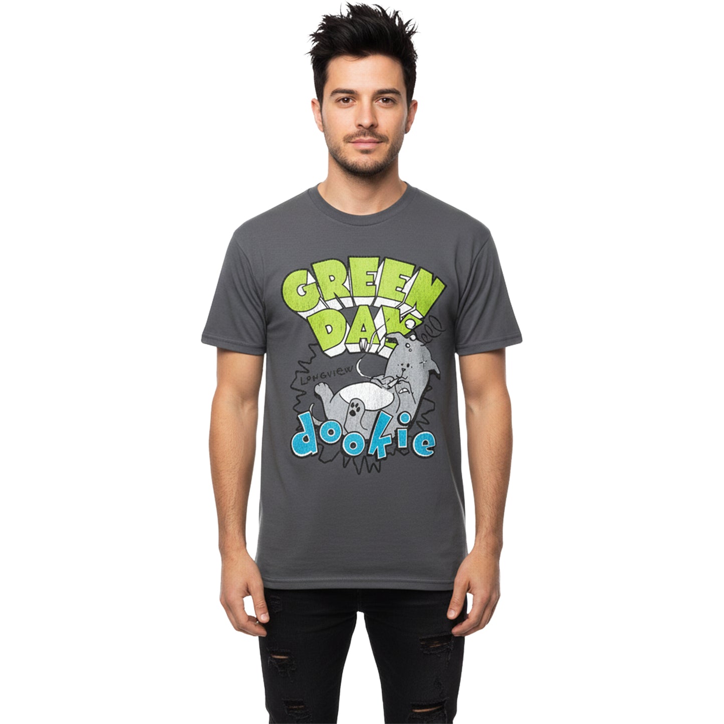 GREEN DAY - DOOKIE LONGVIEW - T-Shirt Charcoal