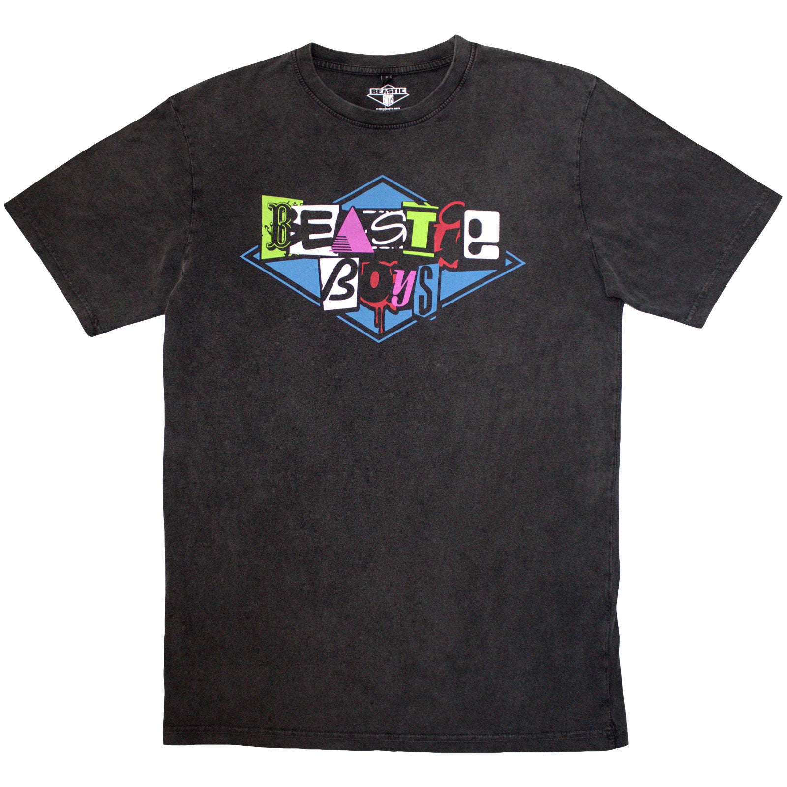THE BEASTIE BOYS - MULTICOLOUR LOGO - Stone Wash T-Shirt Grey