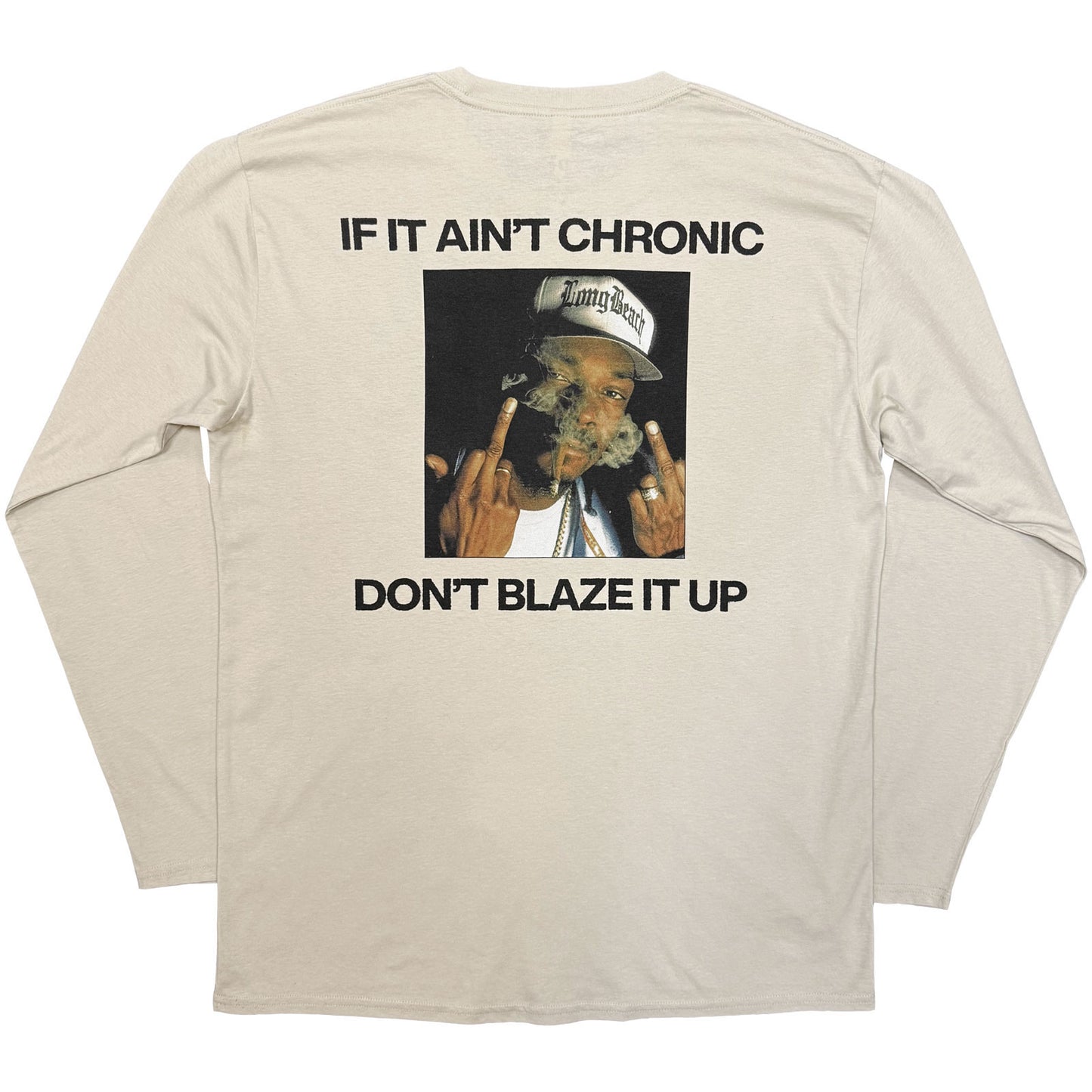 SNOOP DOGG - MIDDLE FINGER - Long Sleeve T-Shirt Neutral (Back Print)