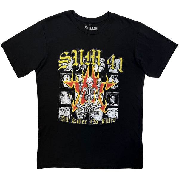 SUM 41 - ALL KILLER NO FILLER TRACKLIST - Carbon T-Shirt Black (Back P