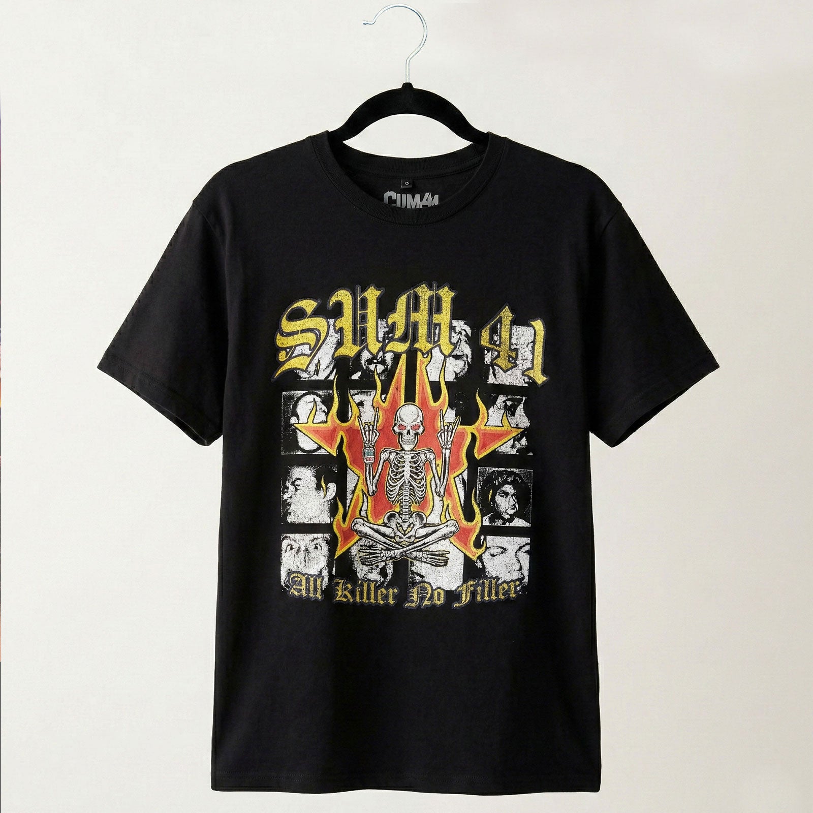ミュージシャン Sum 41 All Killer No Filler T-shirt 00's SUM 41 - ALL KILLER NO FILLER TRACKLIST - Carbon T-Shirt Black (Back P