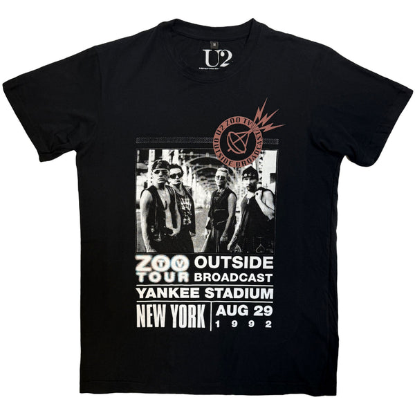 U2 - ZOO TV TOUR NY POSTER 08.29.92 - Carbon T-Shirt Black