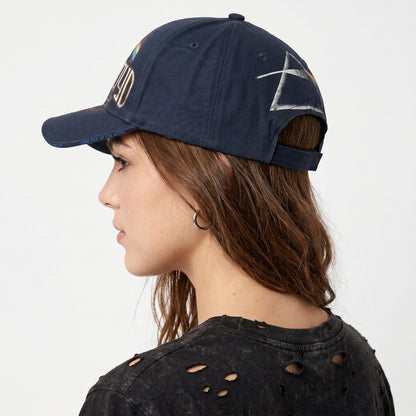 PINK FLOYD - DARK SIDE OF THE MOON ALBUM DISTRESSED - Baseball Cap Blue