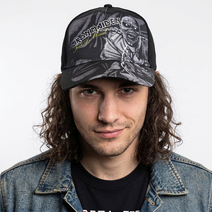 IRON MAIDEN - PIECE OF MIND GREYSCALE - Baseball Cap Black