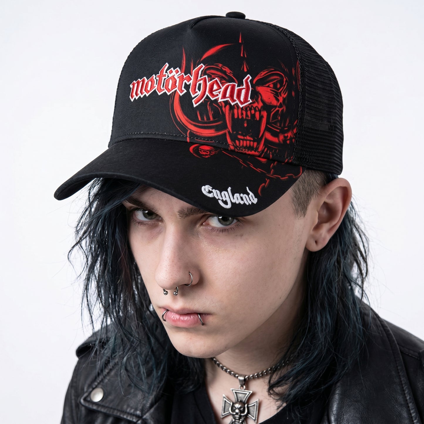 MOTORHEAD - ENGLAND RED WARPIG - Mesh Back Cap Black