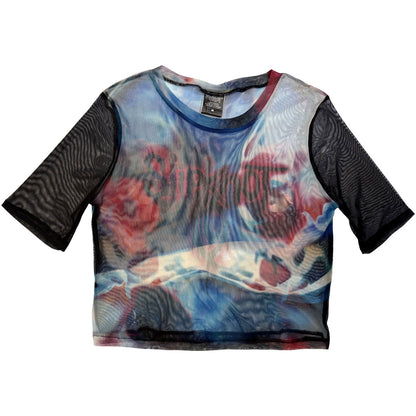 SLIPKNOT - FACE & LOGO - Ladies Crop Top Black