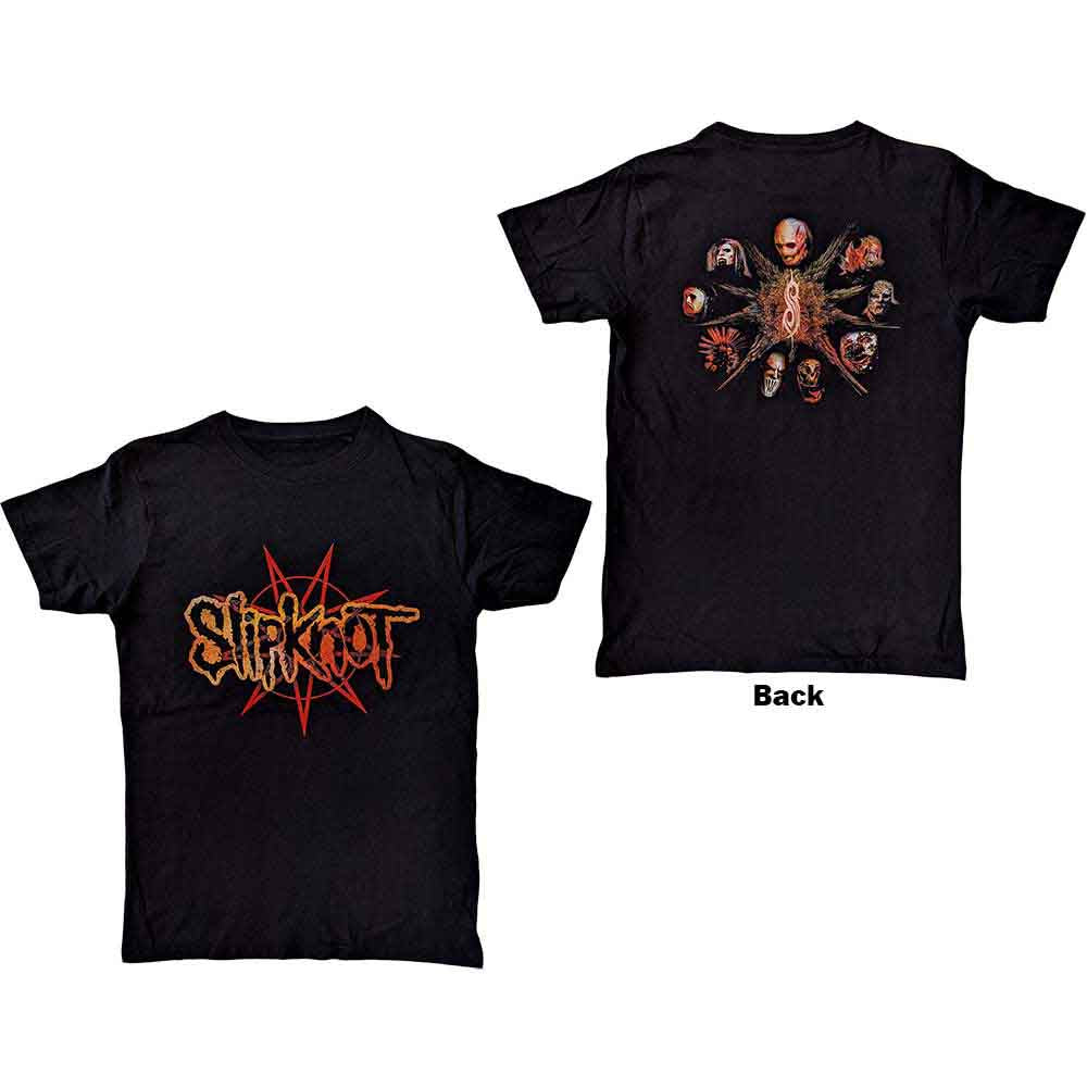 SLIPKNOT - THE END, SO FAR PENTAGRAM HEADS - T-Shirt Black