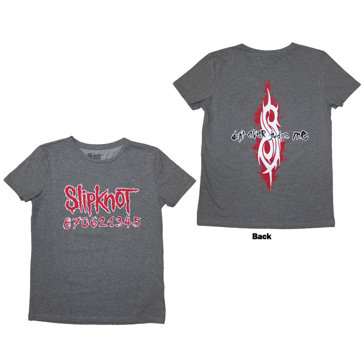 SLIPKNOT - DON'T EVER JUDGE ME - Ladies T-Shirt Grey