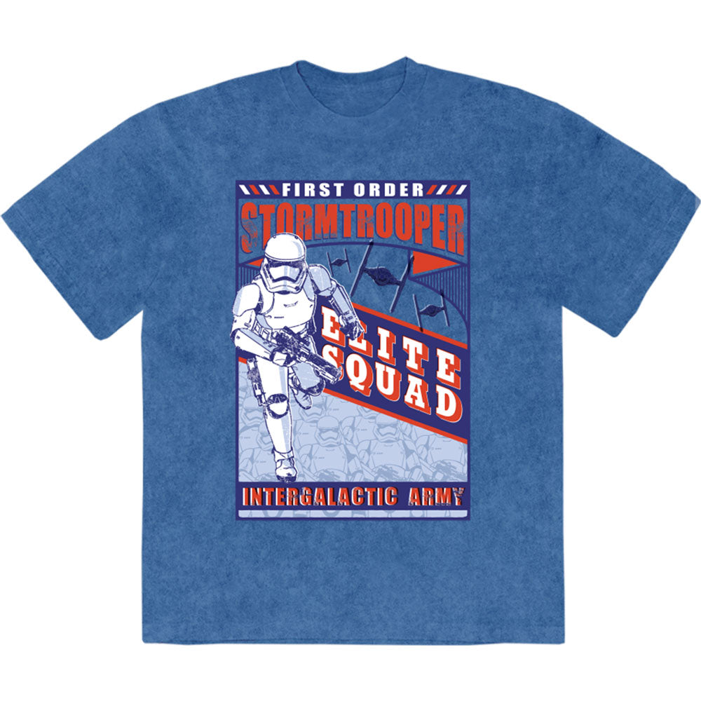 STAR WARS - FIRST ORDER ELITE SQUAD - Stone Wash T-Shirt Blue