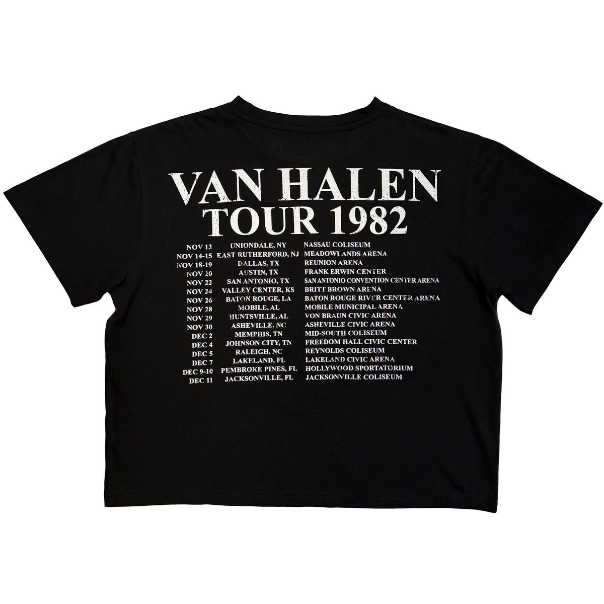 VAN HALEN - THE POWER TO RAISE THE DEAD - Ladies Crop Top Black