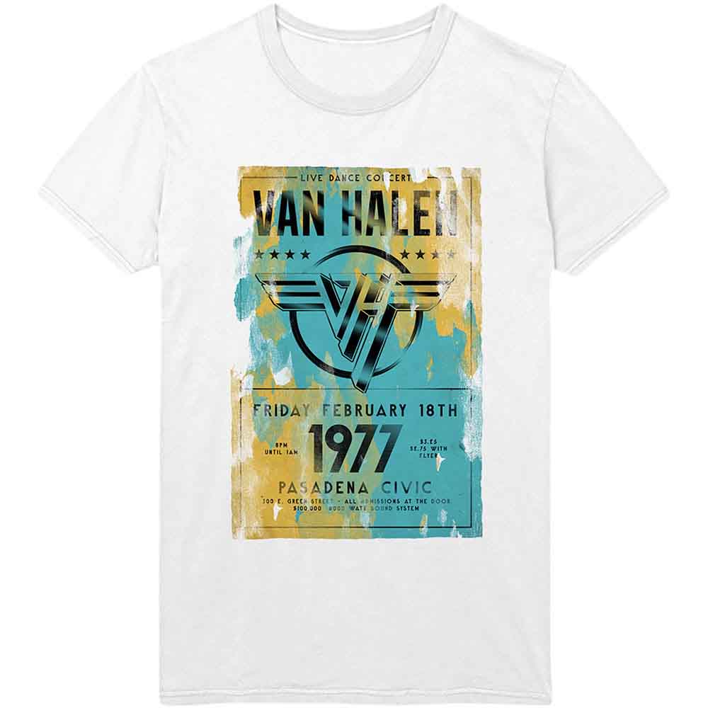 VAN HALEN - PASADENA '77 - T-Shirt White