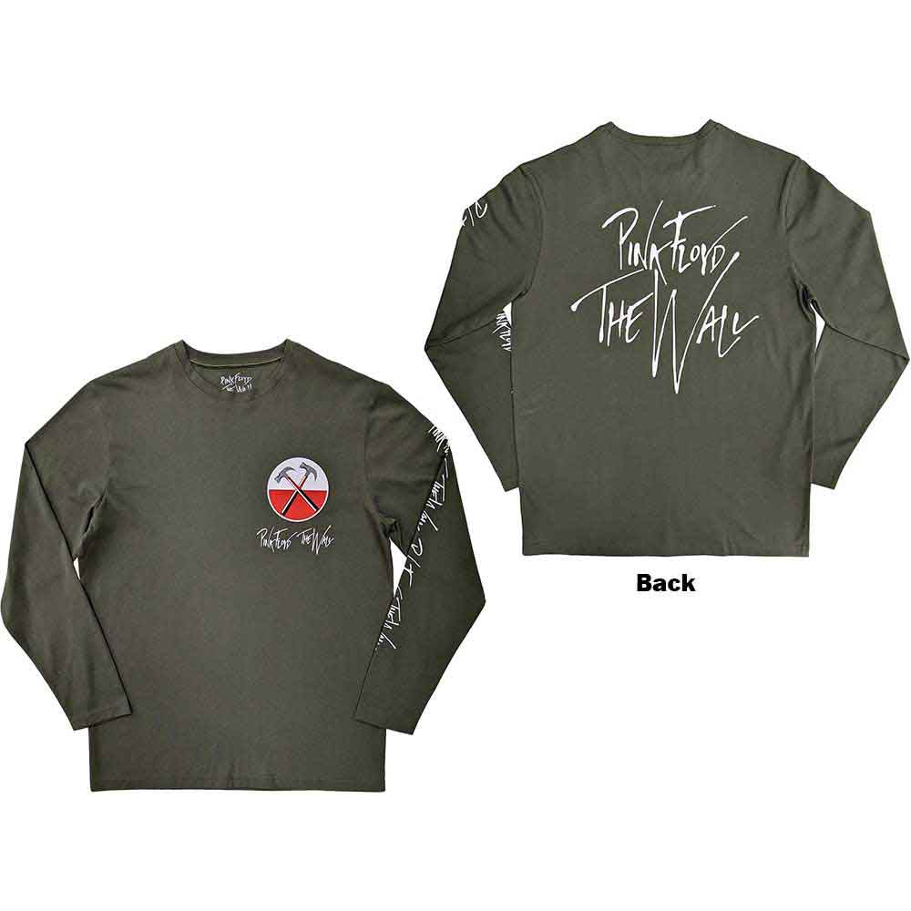 PINK FLOYD - THE WALL HAMMERS LOGO - Long Sleeve T-Shirt Green