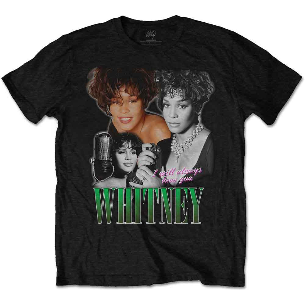 WHITNEY HOUSTON - ALWAYS LOVE YOU HOMAGE - T-Shirt Black