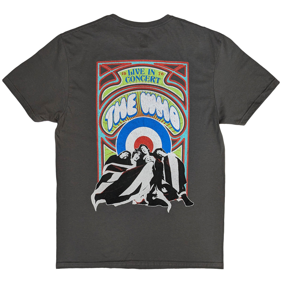 THE WHO - FLAG CARTOON - T-Shirt Grey