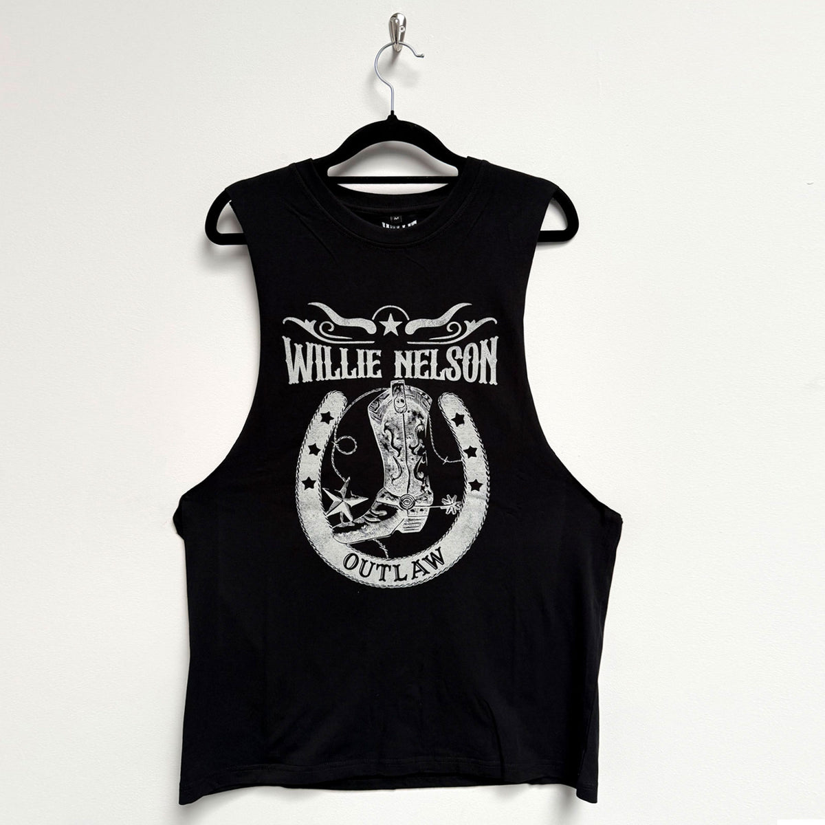 WILLIE NELSON - OUTLAW - Vest T-Shirt Black
