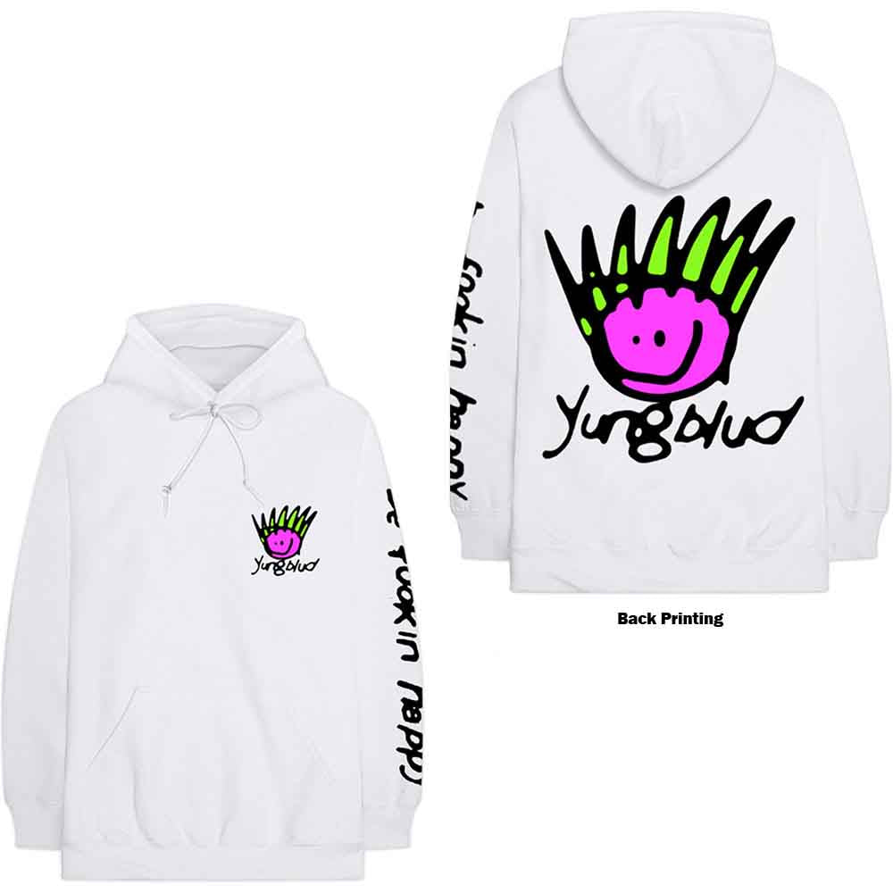 YUNGBLUD - FACE - Pullover Hoodie White