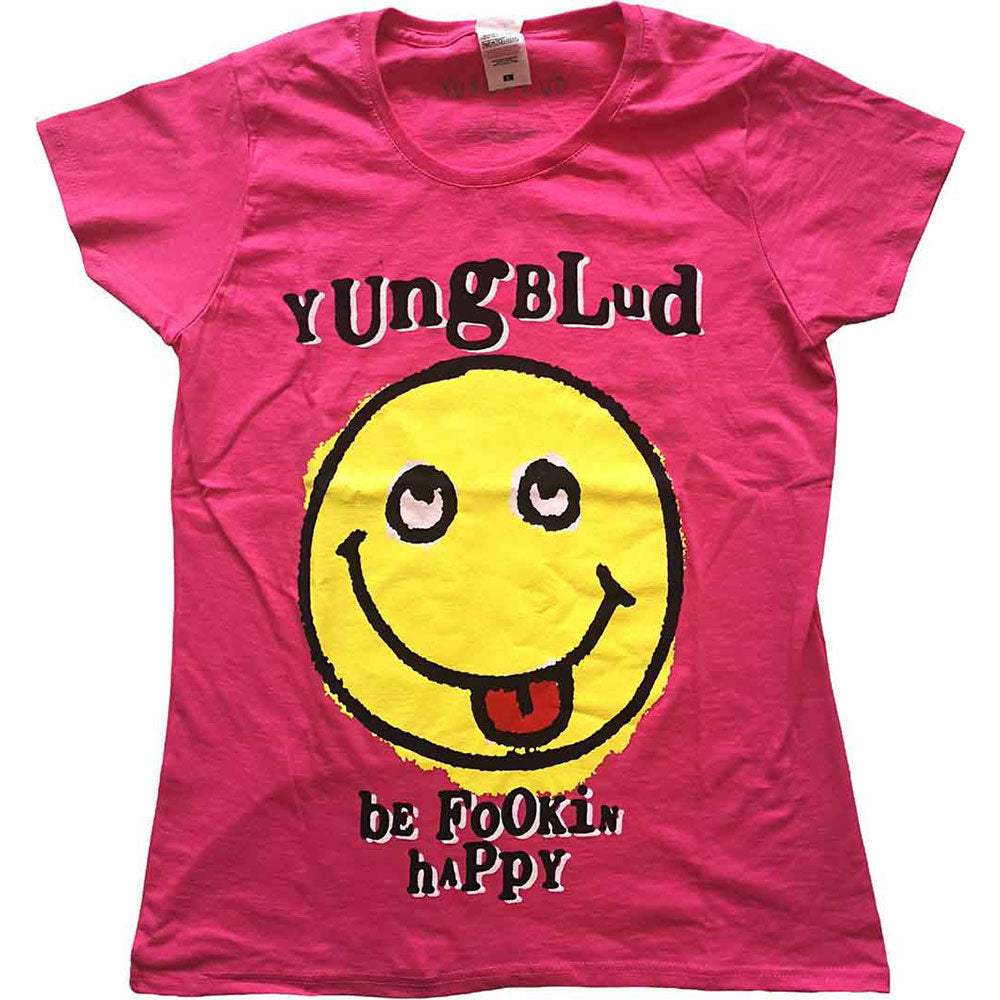 YUNGBLUD - RAVER SMILE - Ladies T-Shirt Pink