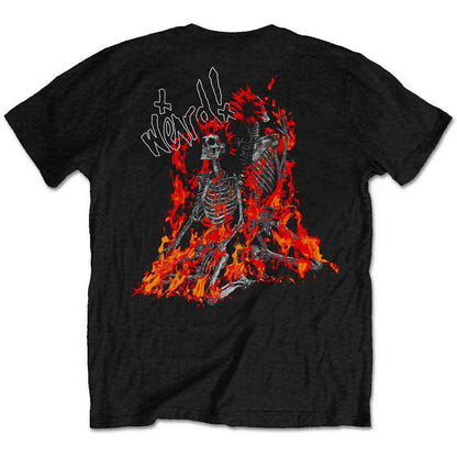 YUNGBLUD - WEIRD FLAMING SKELETONS - T-Shirt Black