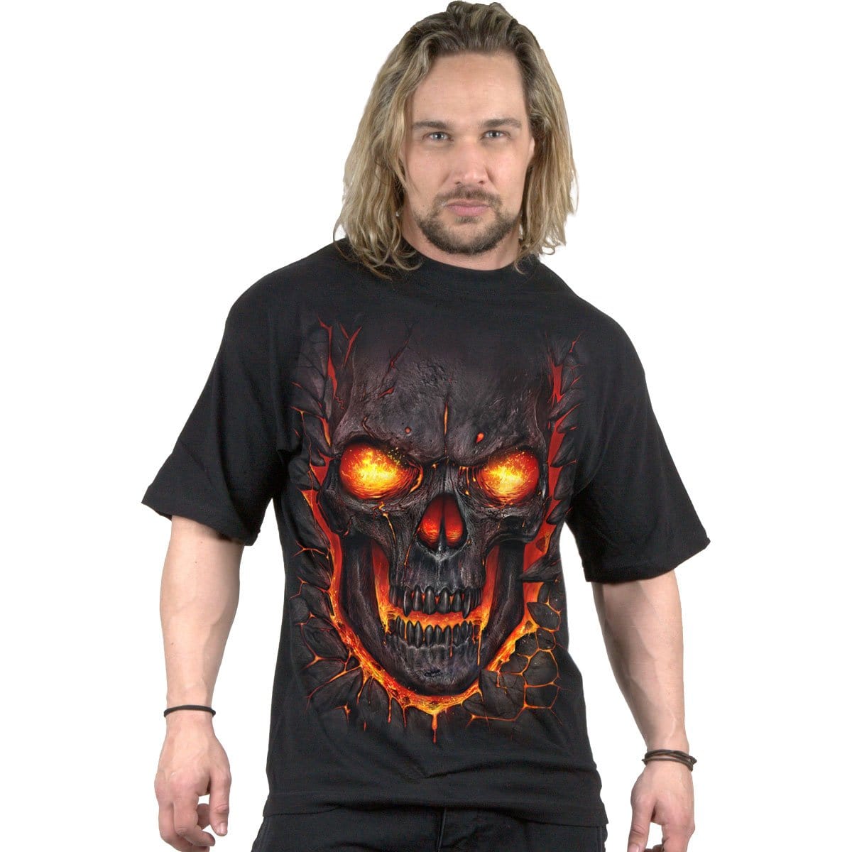 SKULL LAVA T Shirt Black