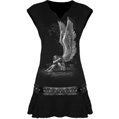ENSLAVED ANGEL - Stud Waist Mini Dress Black - Spiral USA