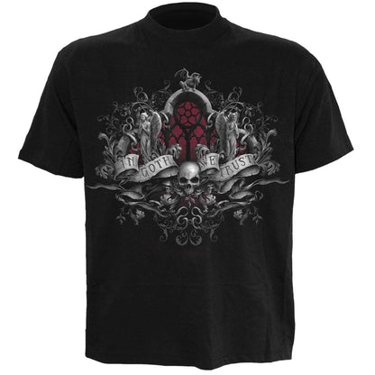 IN GOTH WE TRUST - T-Shirt Black - Spiral USA