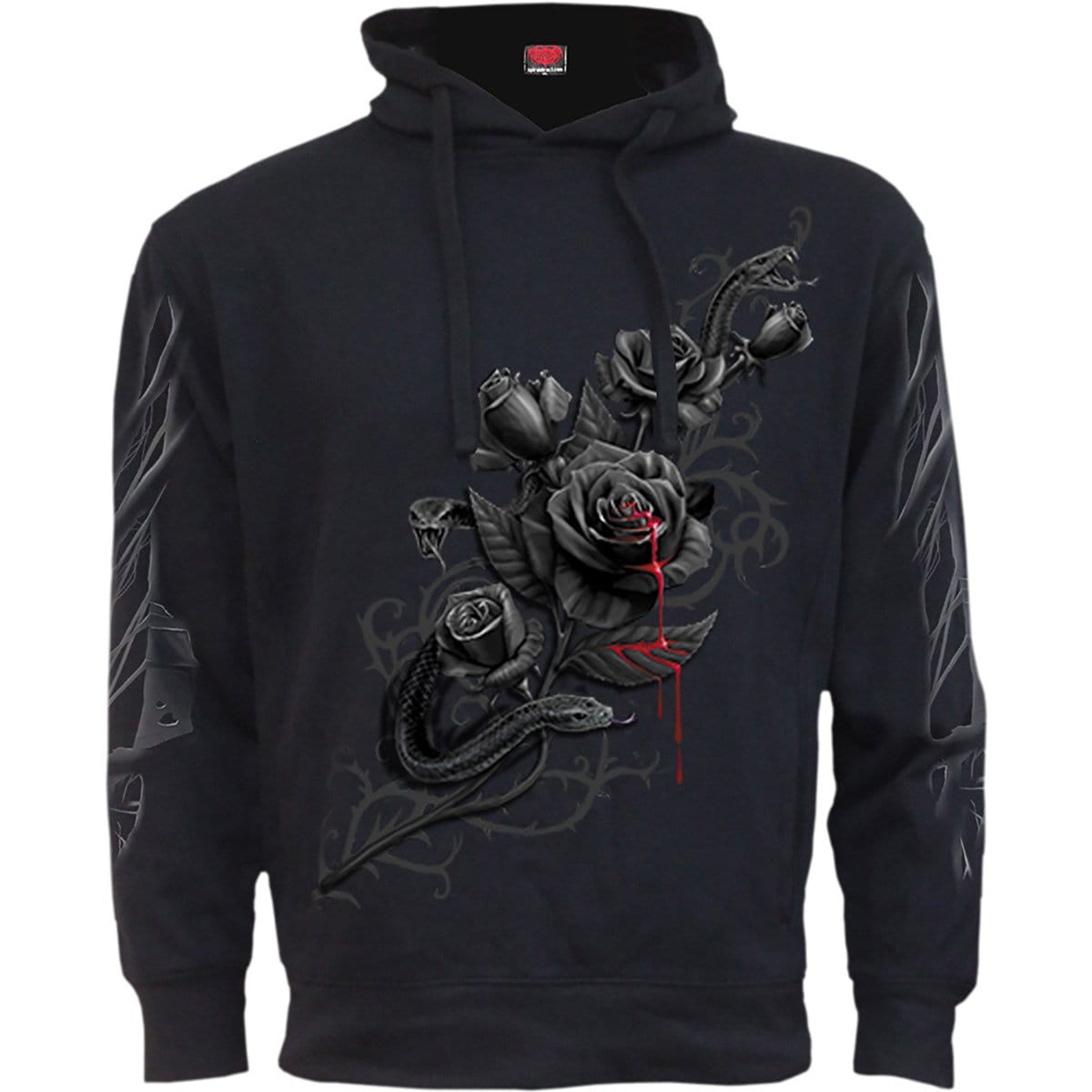 FATAL ATTRACTION - Side Pocket Stitched Hoody Black - Spiral USA