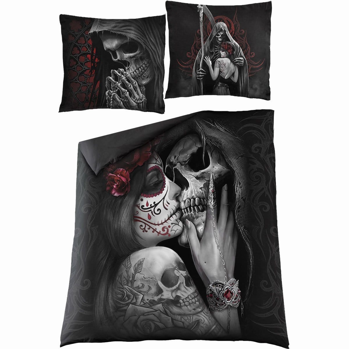 DEAD KISS - Double Duvet Cover + UK And EU Pillow case - Spiral USA