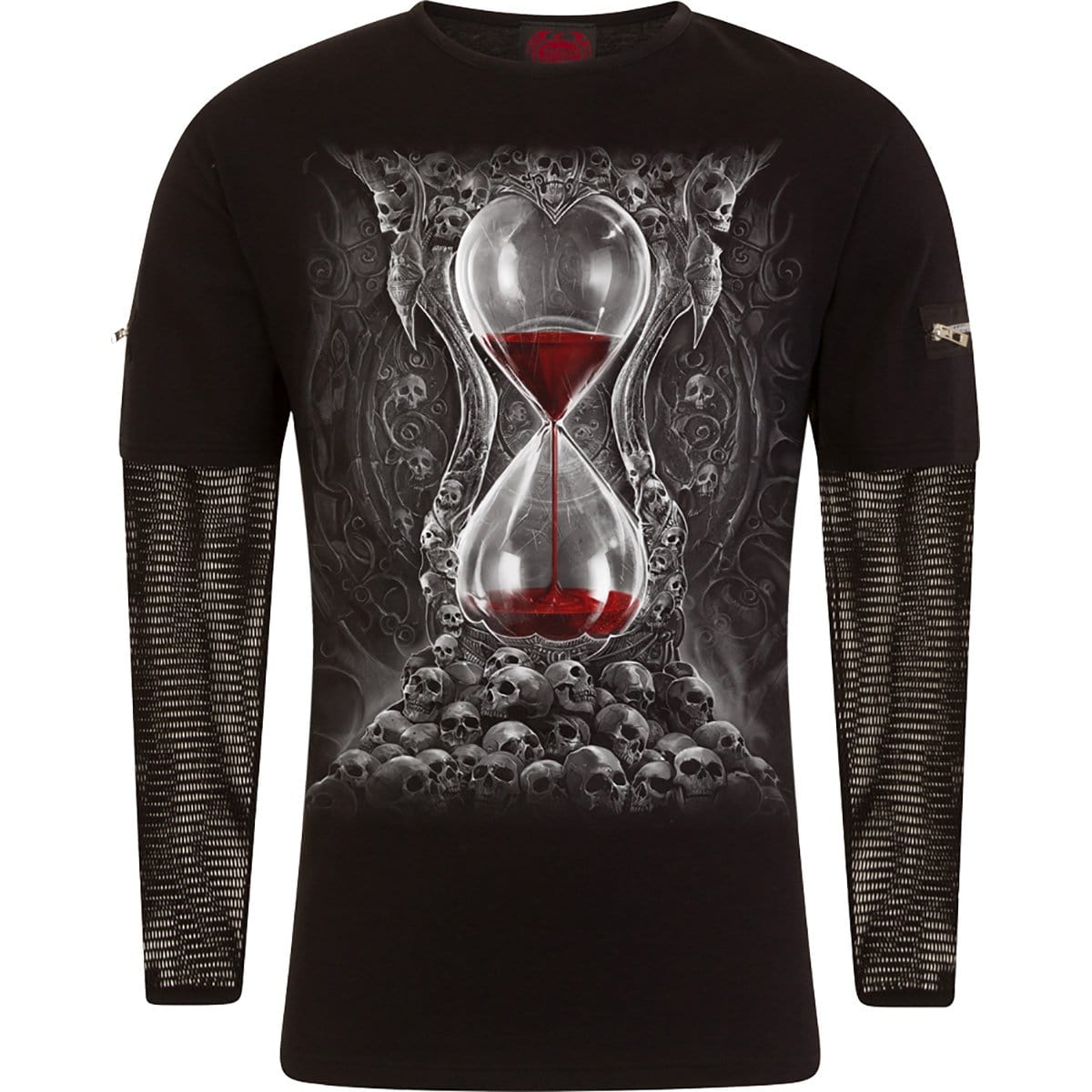 SANDS OF DEATH - Mesh Sleeve Zip Shoulder Long Sleeve Mens - Spiral USA