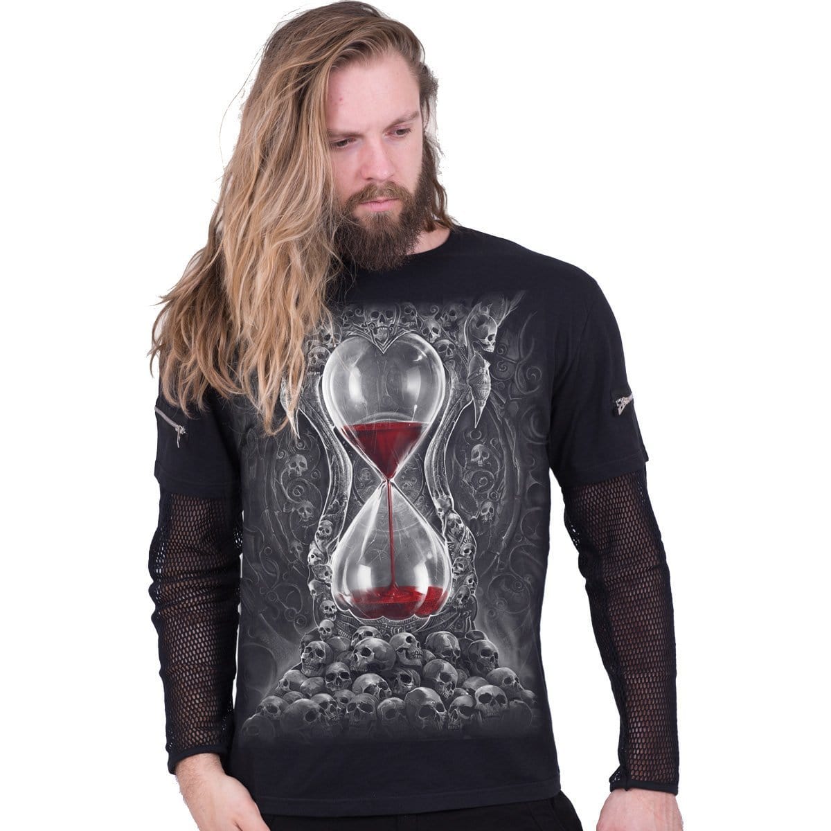 SANDS OF DEATH - Mesh Sleeve Zip Shoulder Long Sleeve Mens - Spiral USA