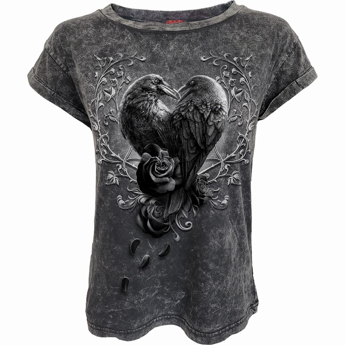 RAVEN HEART - Acid Wash Turnup Sleeve - Spiral USA