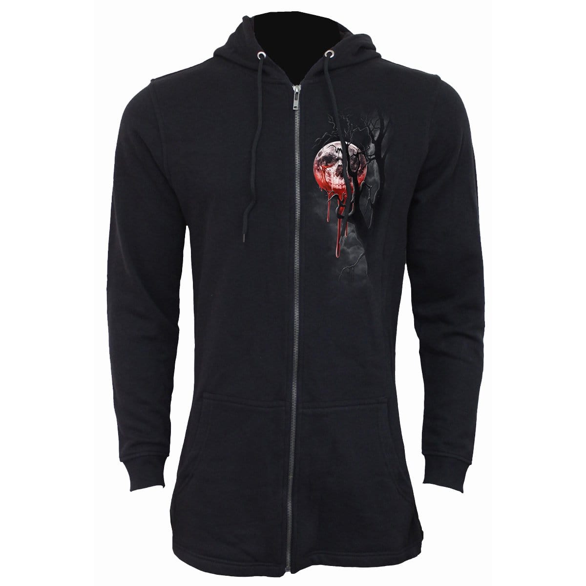 DEATH MOON - Ladies Fish Tail Full Zip Hoody - Zip Sleeve - Spiral USA
