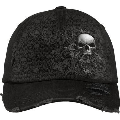 SKULL SCROLL - Baseball Caps Distressed with Metal Clasp - Spiral USA