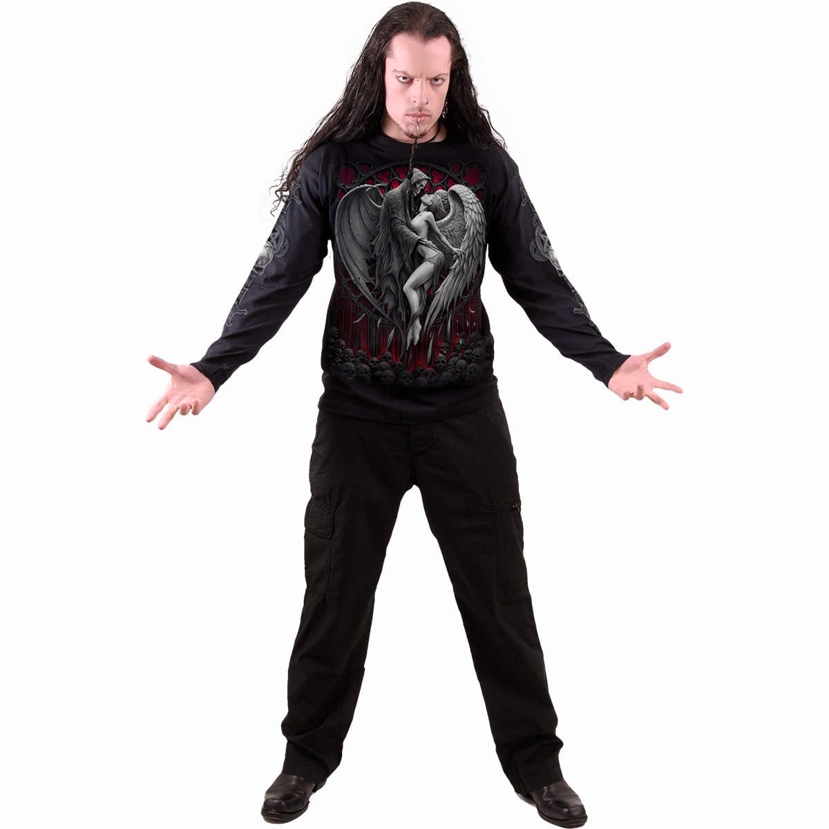 FORBIDDEN - Longsleeve T-Shirt Black - Spiral USA