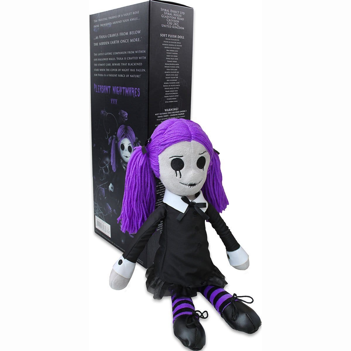 VIOLA - THE GOTH RAG DOLL - Collectable Soft Plush Doll - Spiral USA