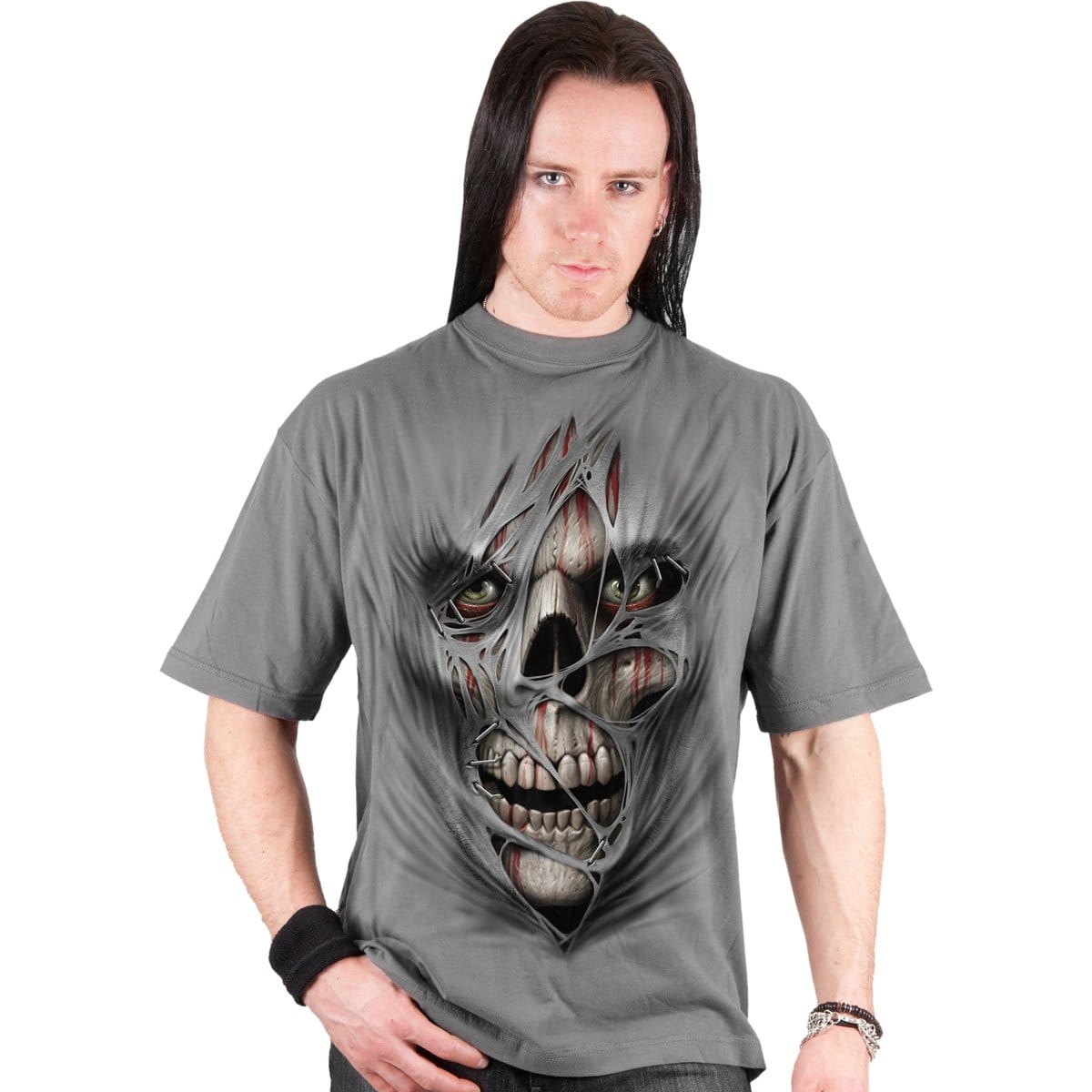 STITCHED UP - T-Shirt Charcoal - Spiral USA
