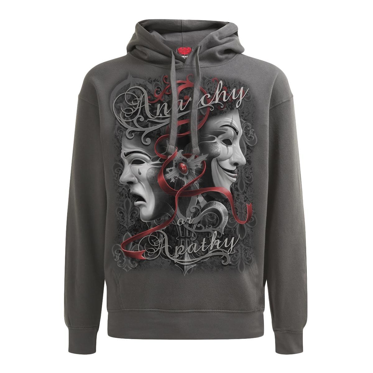 REBELLION - Hoody Charcoal - Spiral USA